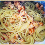 Pasta salmone e semi di finocchio